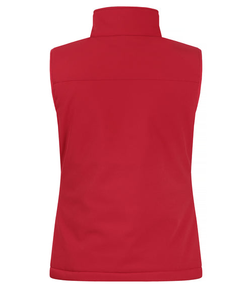 Clique Padded Softshell Vest – dame – Rød – bakside