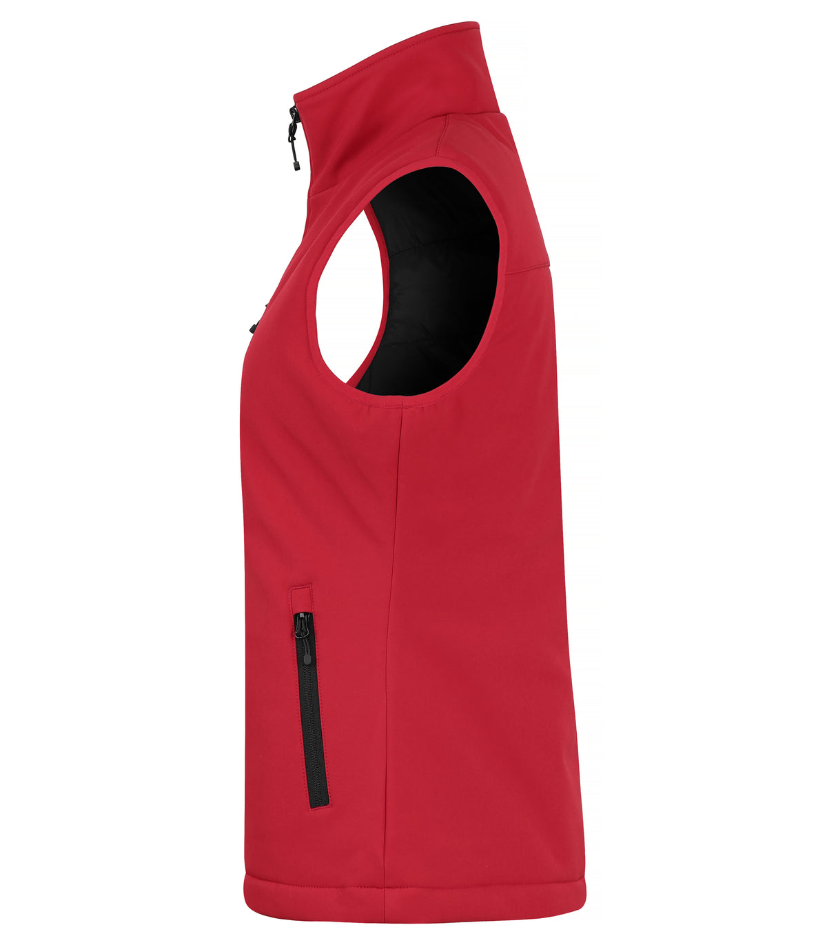Clique Padded Softshell Vest – dame – Rød – venstre side