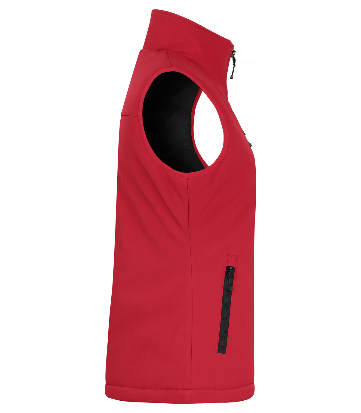 Clique Padded Softshell Vest – dame – Rød – høyre side