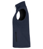Clique Padded Softshell Vest – dame – Mørk marineblå – venstre side