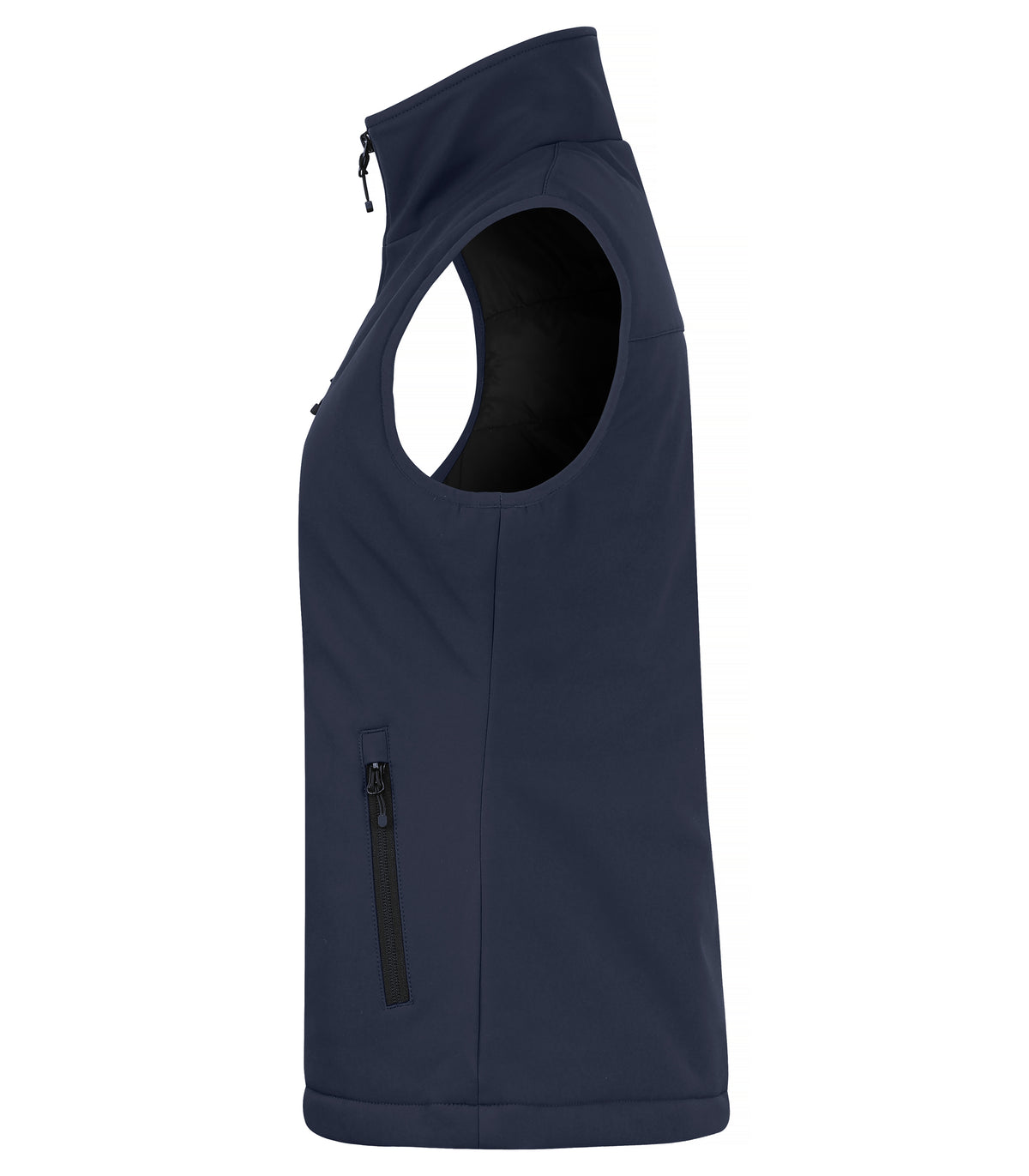 Clique Padded Softshell Vest – dame – Mørk marineblå – venstre side