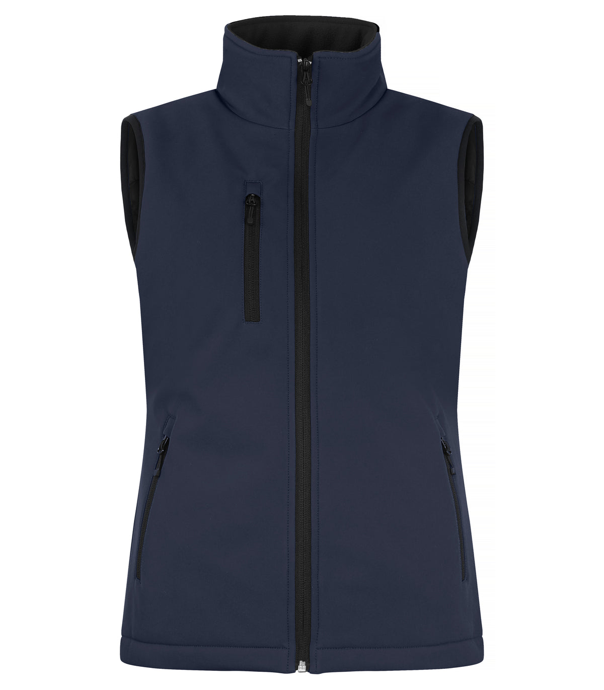 Clique Padded Softshell Vest – dame – Mørk marineblå – forside