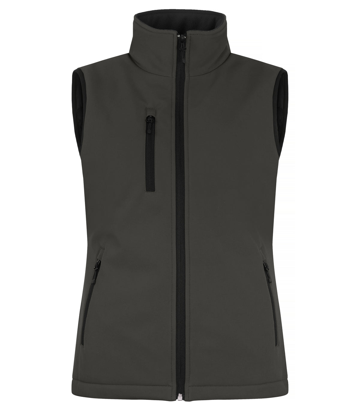 Clique Padded Softshell Vest – dame – Mørk grå – forside