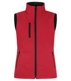 Clique Padded Softshell Vest – dame – Rød – forside