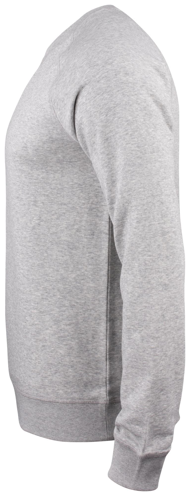 Clique Premium OC Roundneck – Gråmelert – venstre side