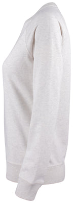 Clique Premium OC Roundneck – dame – Naturmelert – venstre side