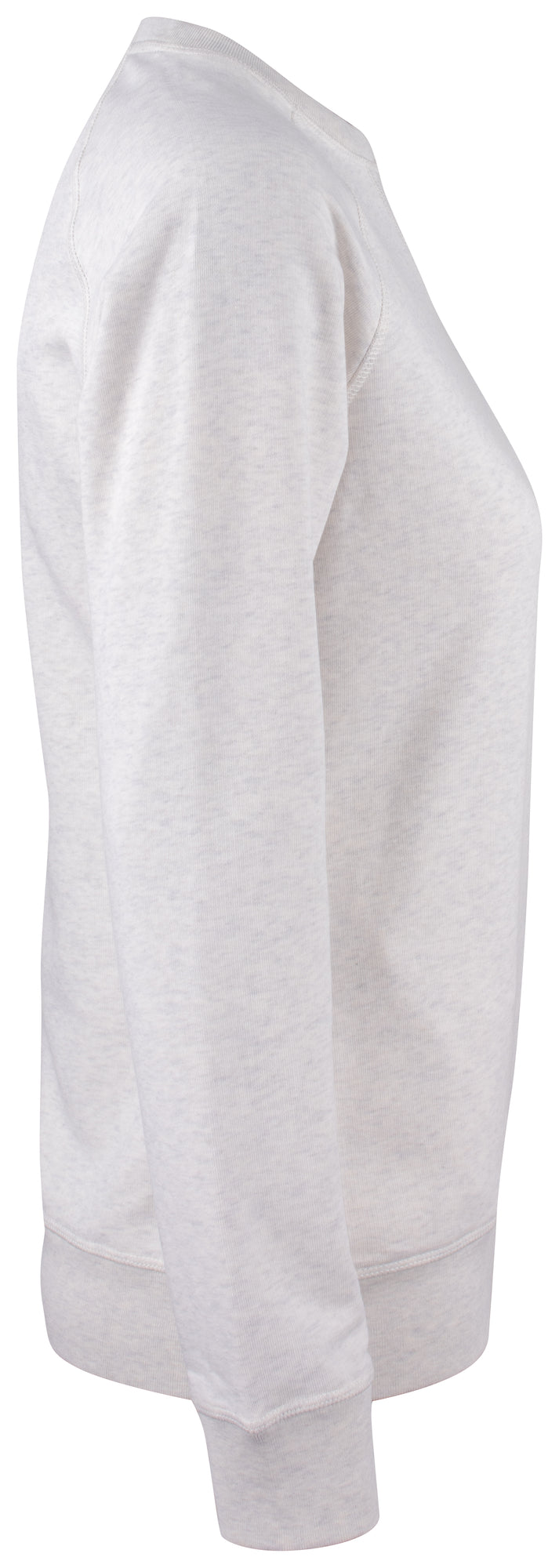 Clique Premium OC Roundneck – dame – Naturmelert – høyre side