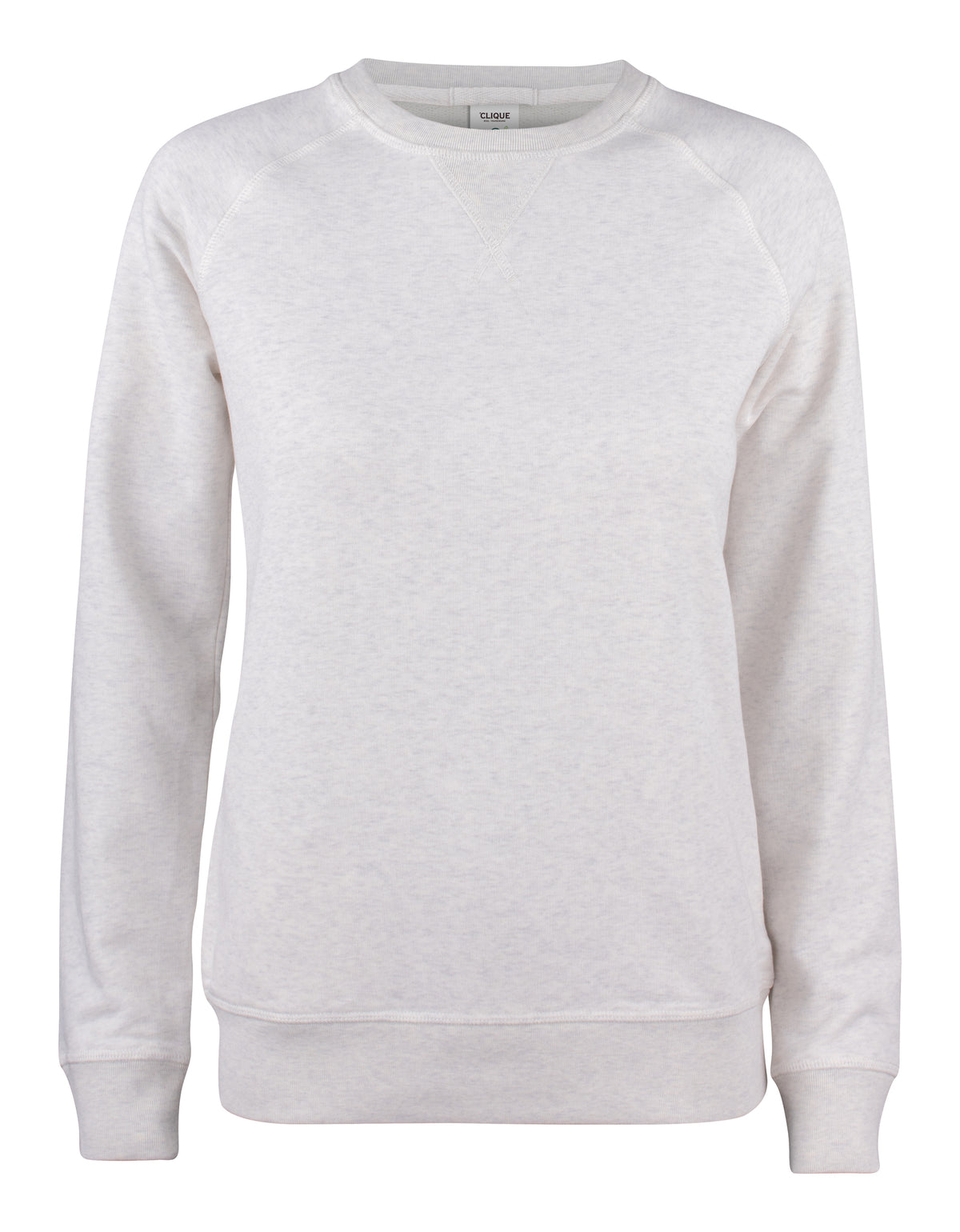 Clique Premium OC Roundneck – dame – Naturmelert – forside
