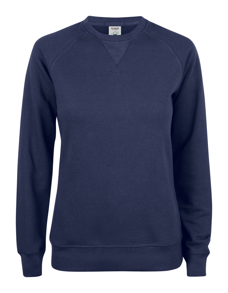 Clique Premium OC Roundneck – dame – Mørk marineblå – forside