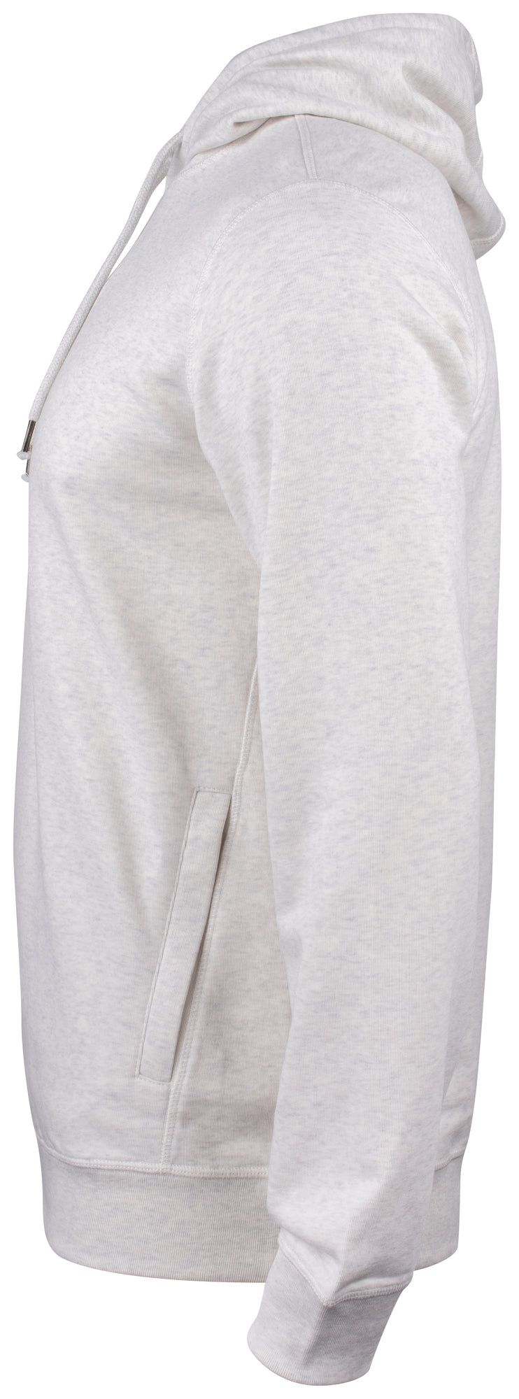 Clique Premium OC Hoody – Naturmelert – venstre side