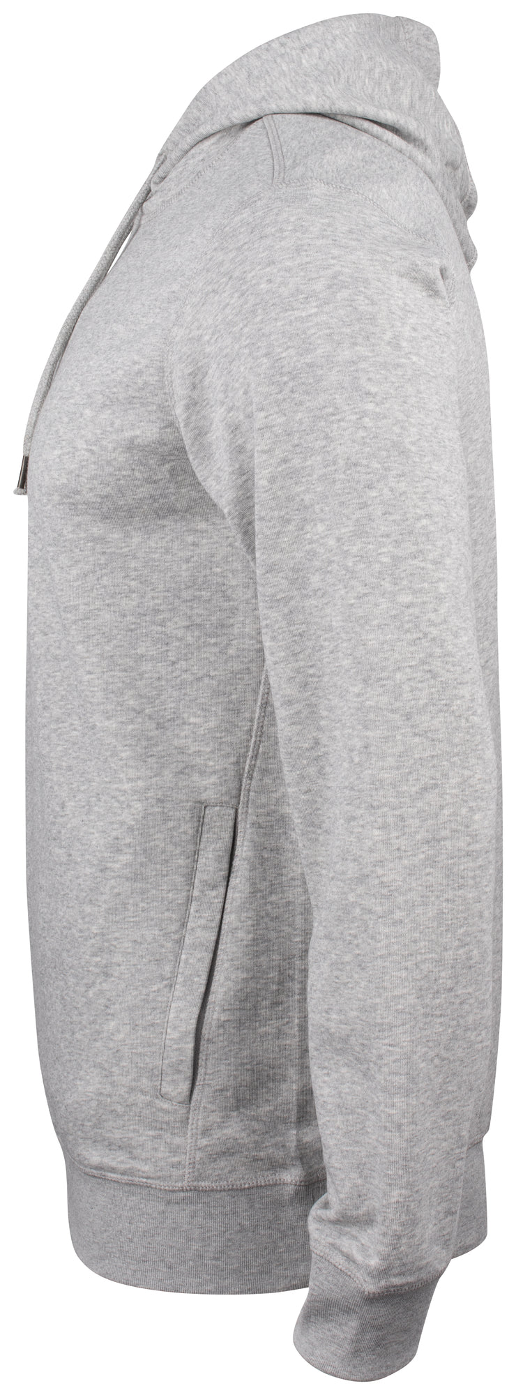 Clique Premium OC Hoody – Gråmelert – venstre side