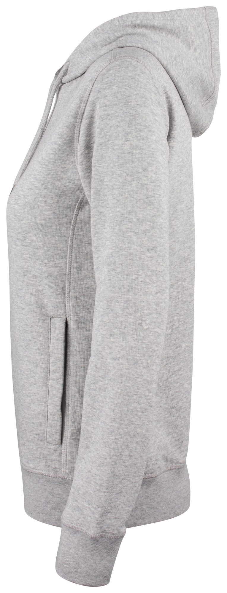Clique Premium OC Hoody – dame – Gråmelert – venstre side