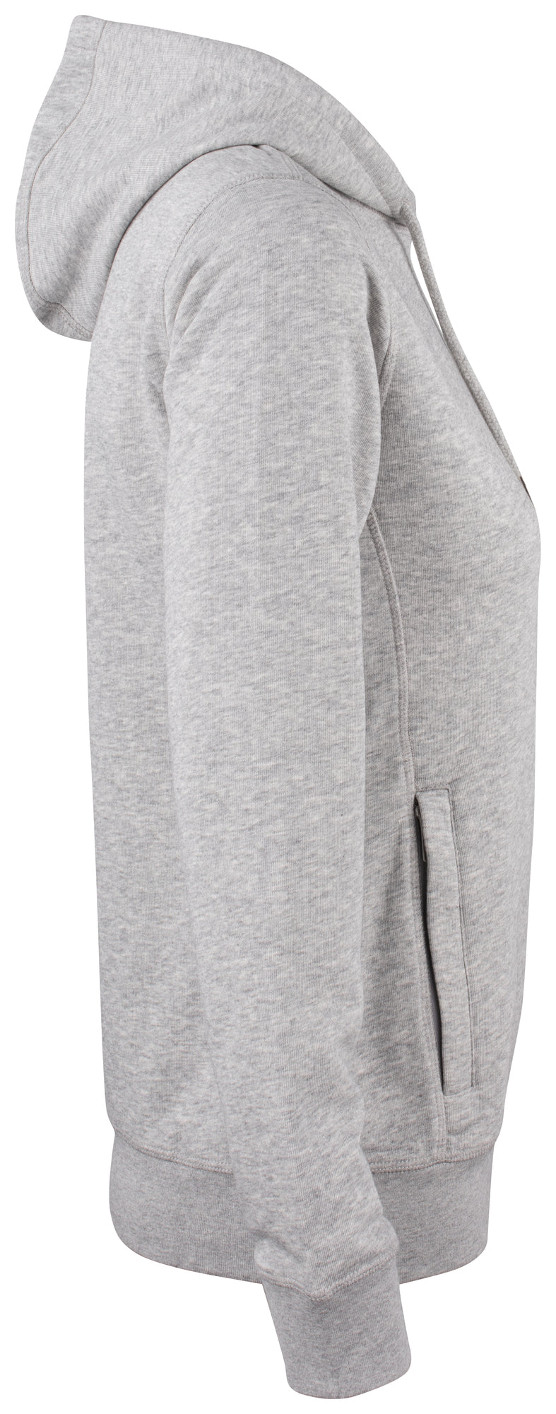 Clique Premium OC Hoody – dame – Gråmelert – høyre side
