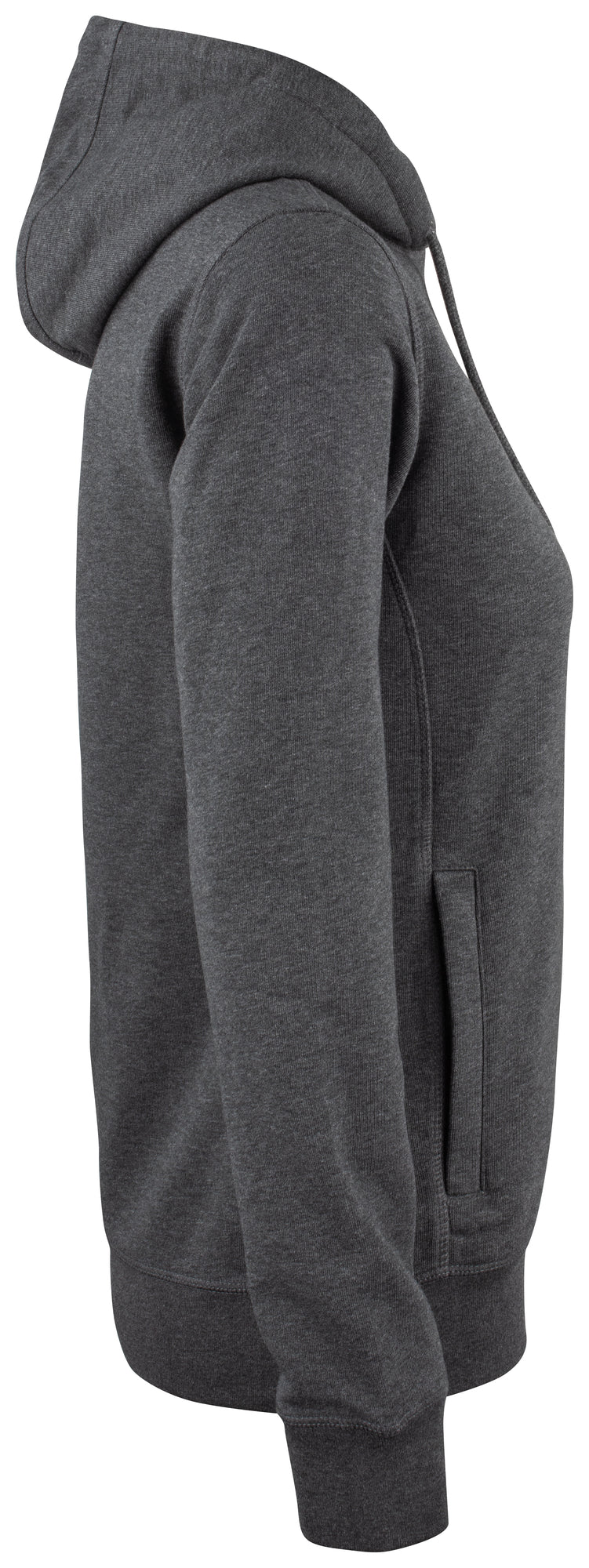 Clique Premium OC Hoody – dame – Antrasittmelert – høyre side