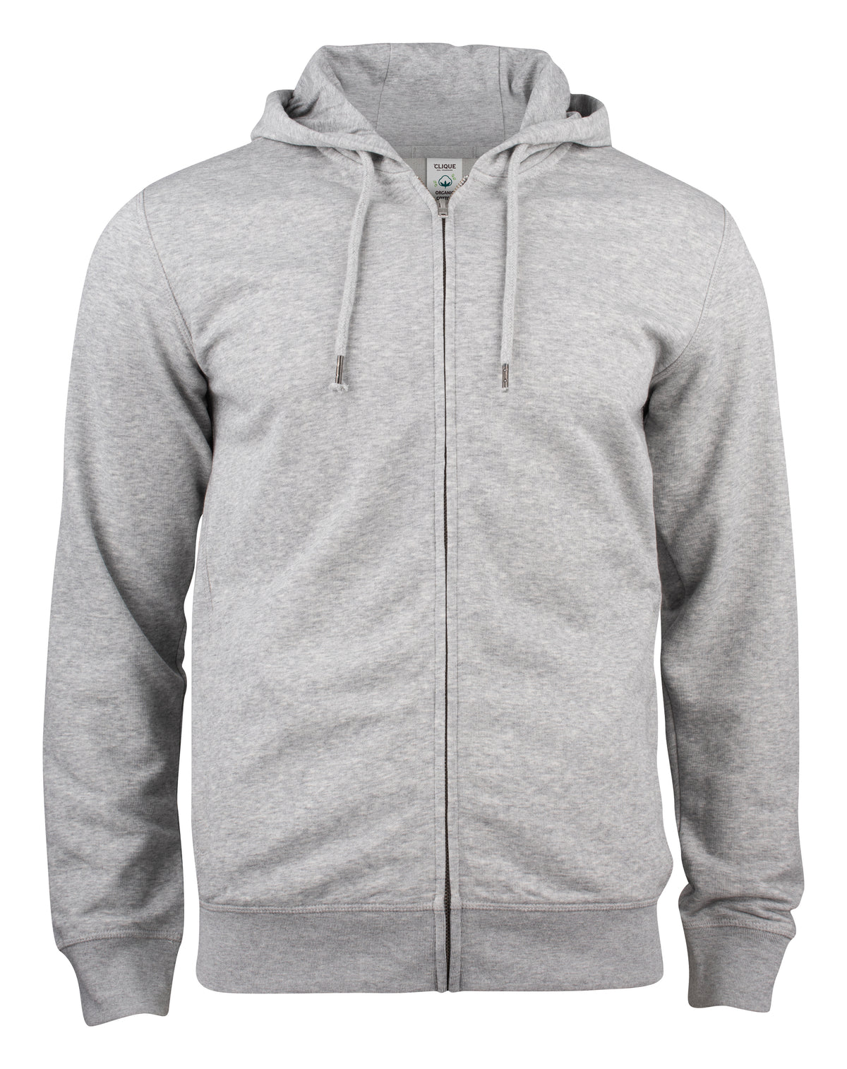 Clique Premium OC Hoody Full Zip – Gråmelert – forside