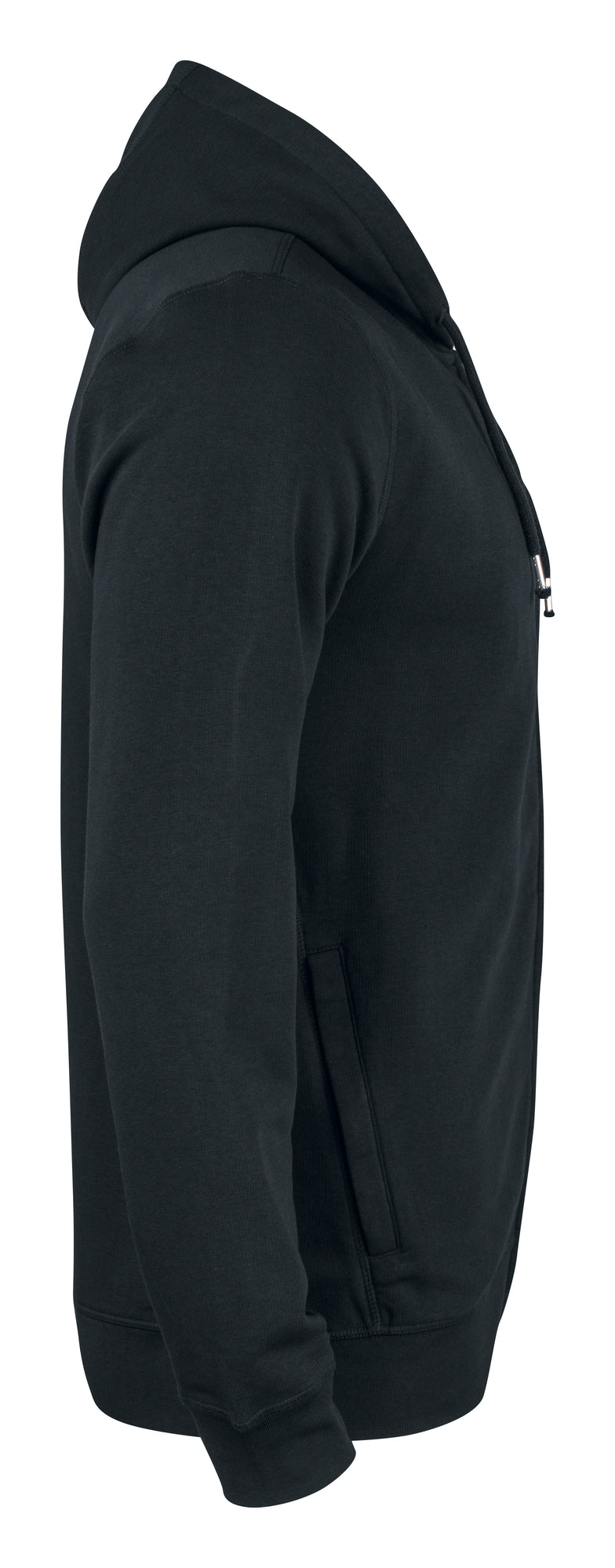 Clique Premium OC Hoody Full Zip – Svart – høyre side