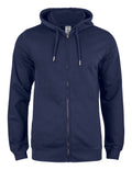 Clique Premium OC Hoody Full Zip – Mørk marineblå – forside