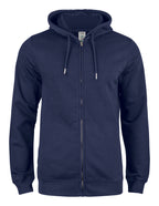 Clique Premium OC Hoody Full Zip – Mørk marineblå – forside