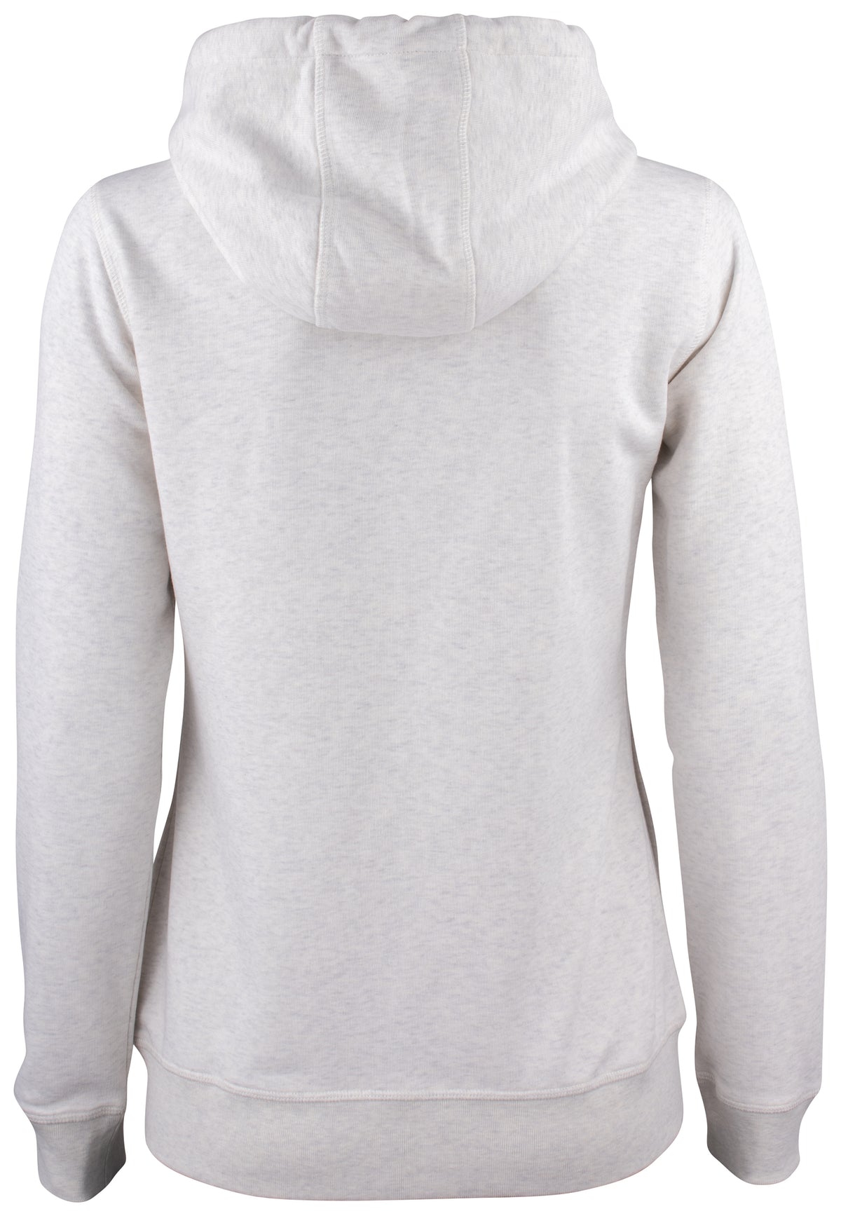 Clique Premium OC Hoody Full Zip – dame – Naturmelert – bakside