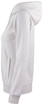 Clique Premium OC Hoody Full Zip – dame – Naturmelert – venstre side