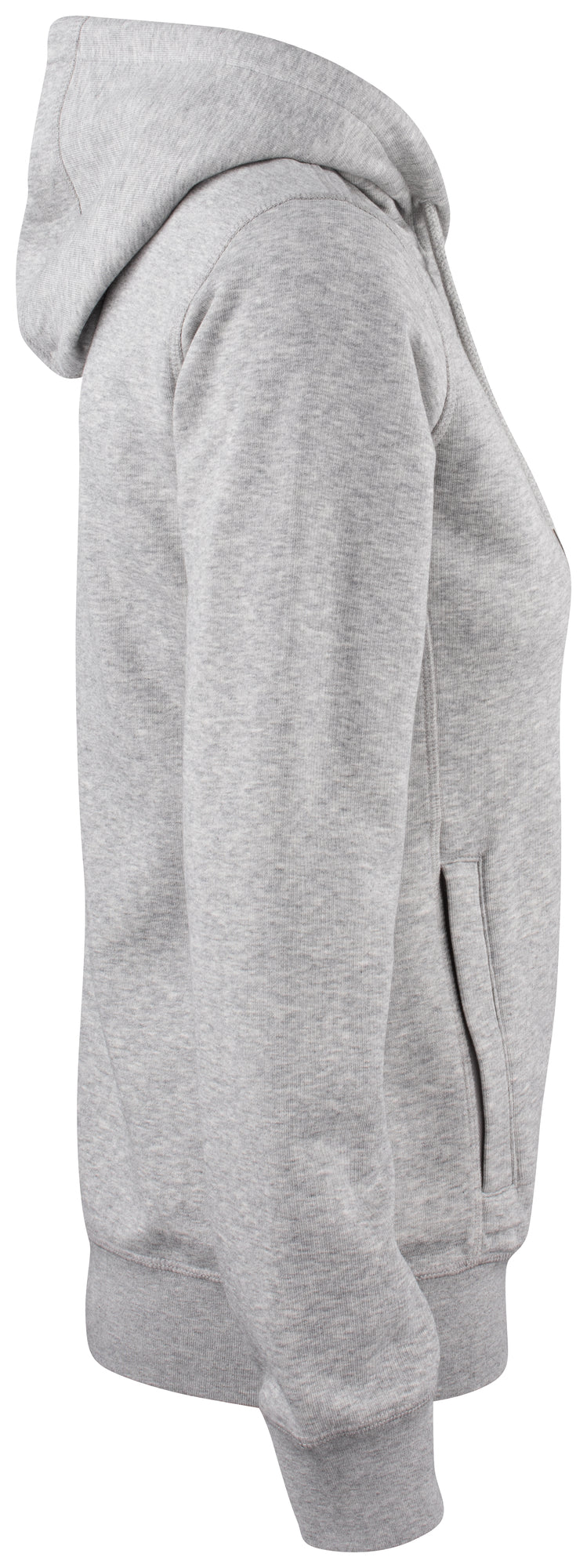 Clique Premium OC Hoody Full Zip – dame – Gråmelert – høyre side