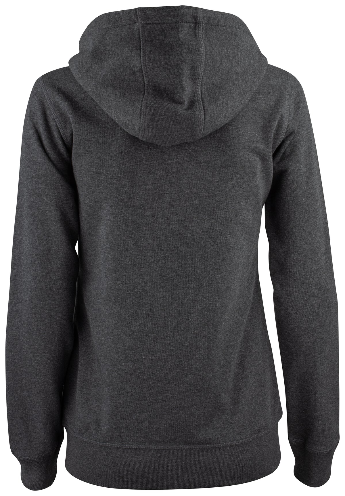 Clique Premium OC Hoody Full Zip – dame – Antrasittmelert – bakside