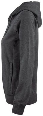 Clique Premium OC Hoody Full Zip – dame – Antrasittmelert – venstre side