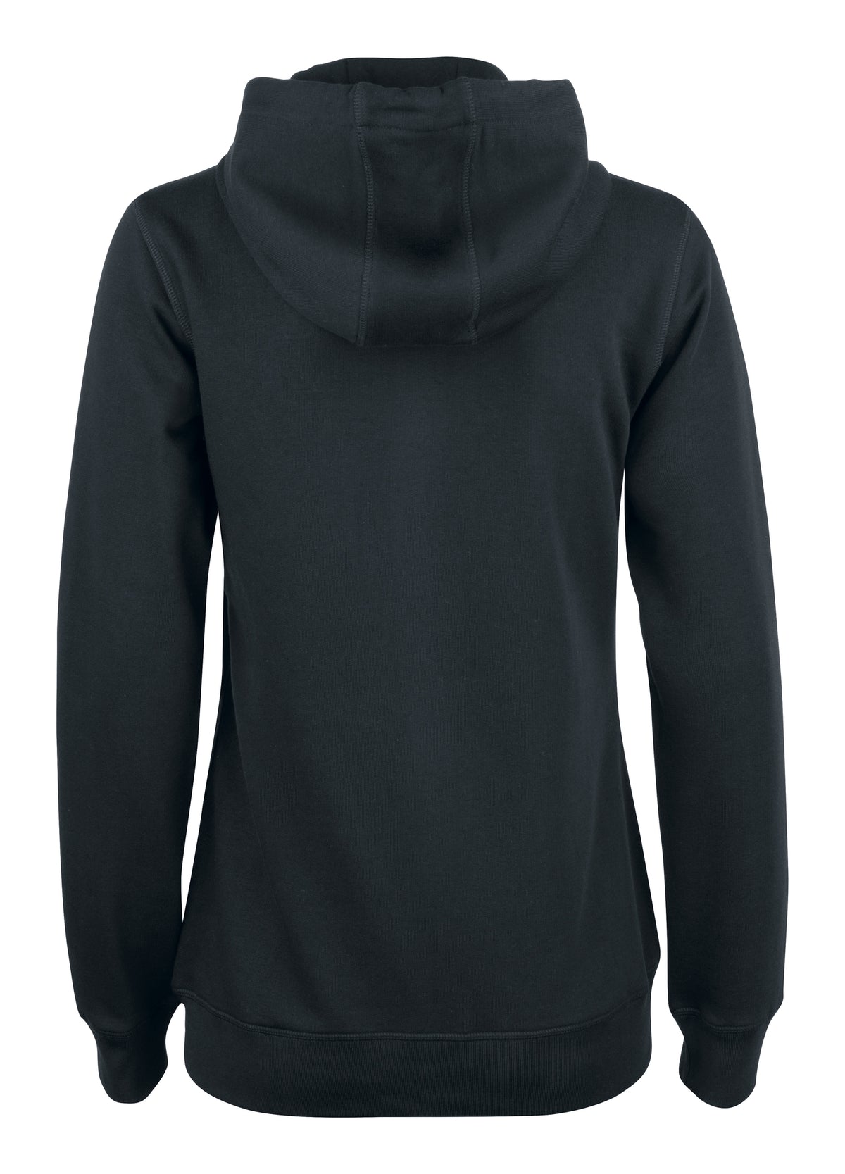Clique Premium OC Hoody Full Zip – dame – Svart – bakside