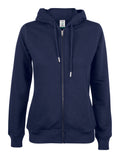 Clique Premium OC Hoody Full Zip – dame – Mørk marineblå – forside