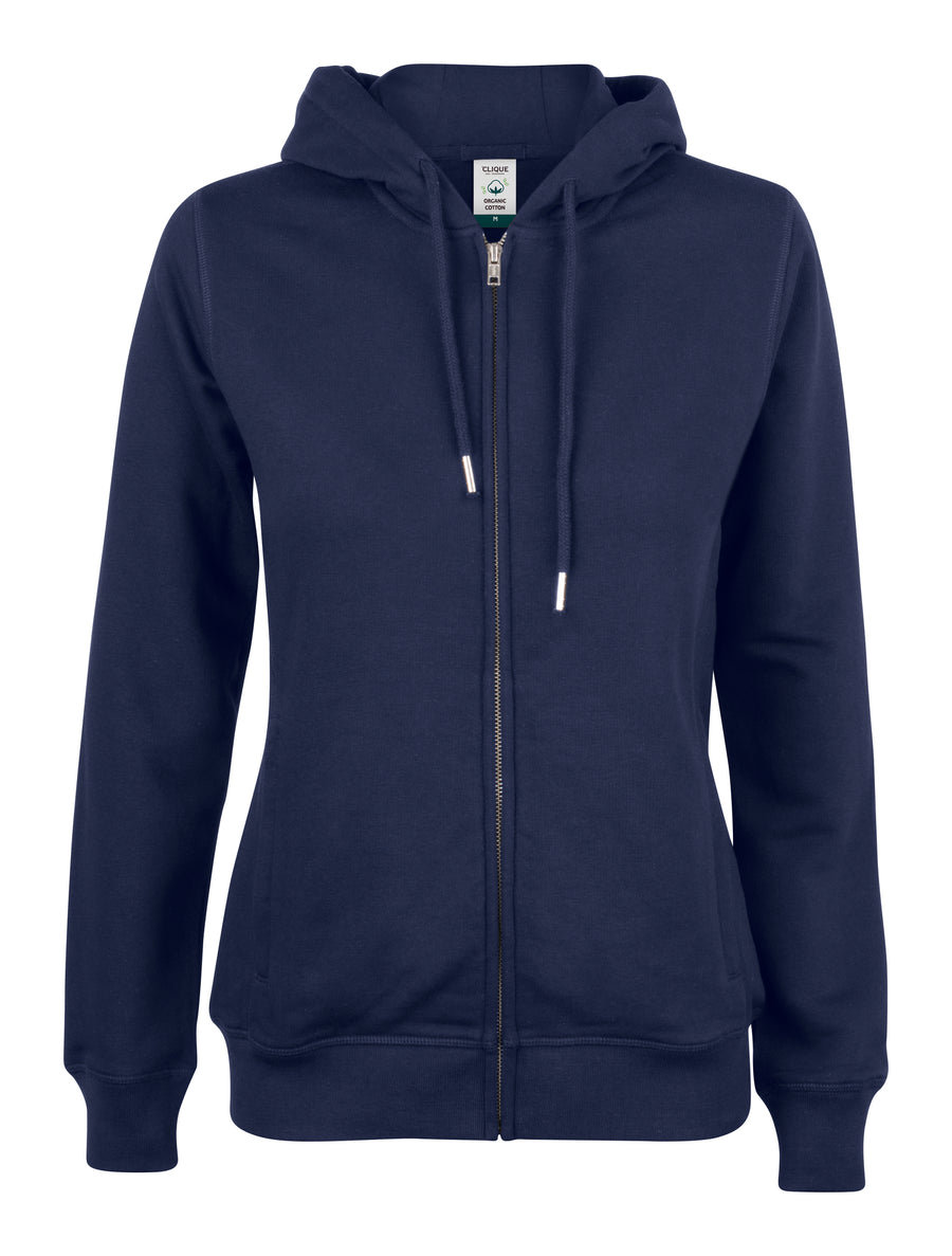 Clique Premium OC Hoody Full Zip – dame – Mørk marineblå – forside