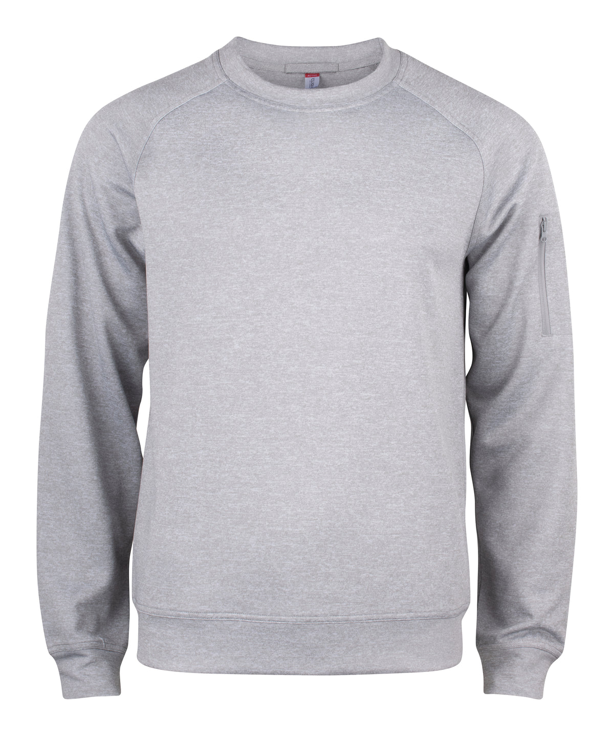 Clique Basic Active Roundneck – Gråmelert – forside