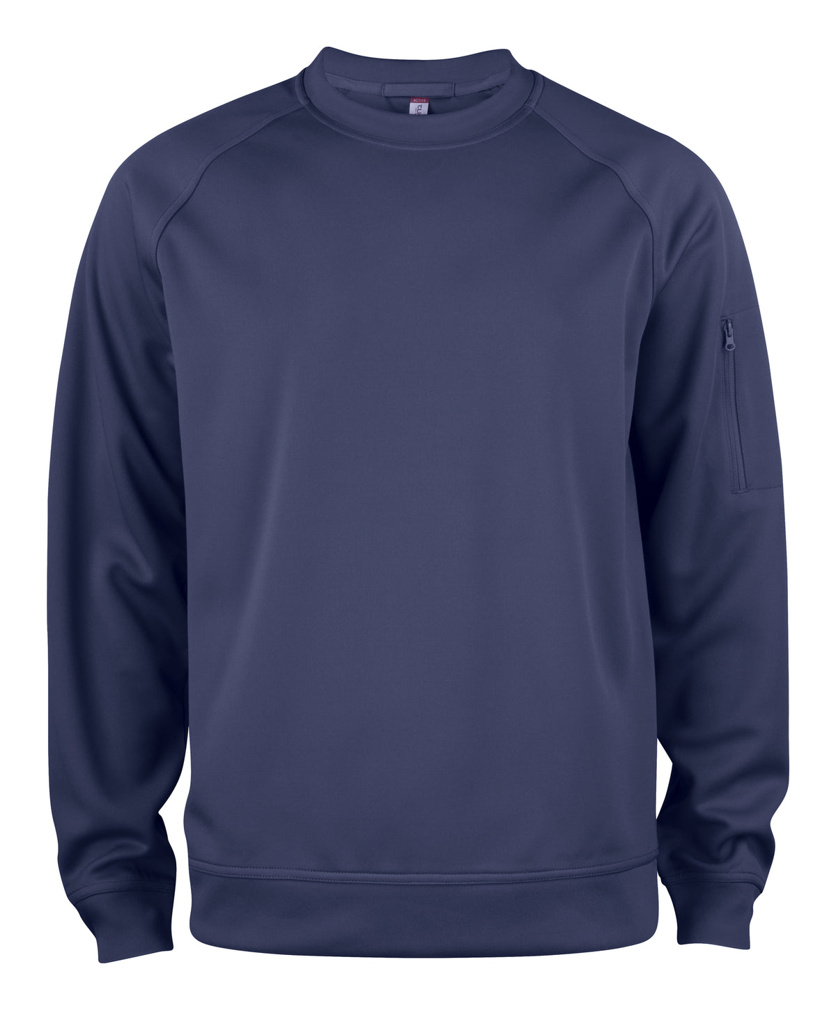 Clique Basic Active Roundneck – Mørk marineblå – forside