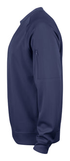 Clique Basic Active Roundneck – Mørk marineblå – venstre side