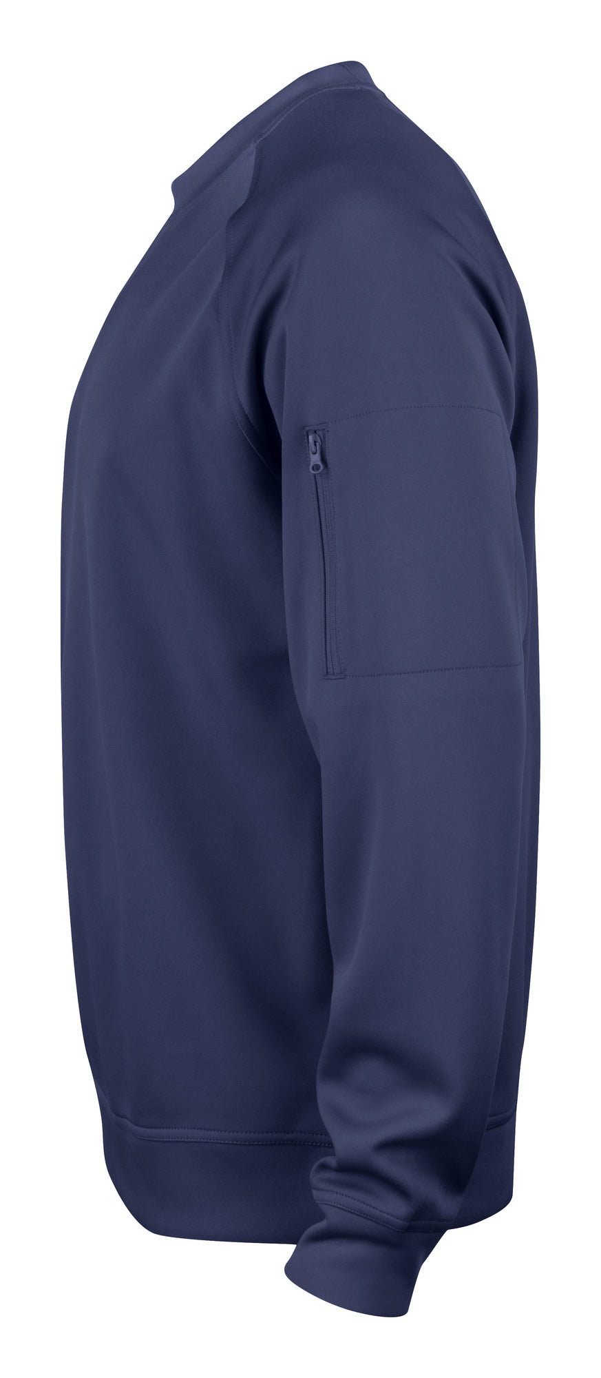 Clique Basic Active Roundneck – Mørk marineblå – venstre side