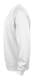 Clique Basic Active Roundneck – Hvit – venstre side