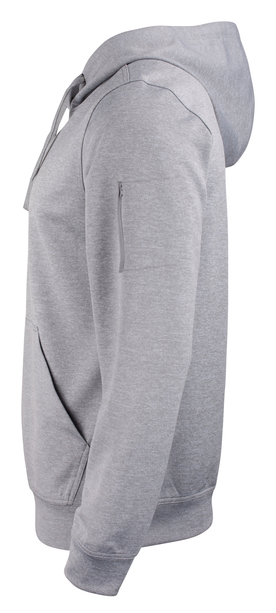 Clique Basic Active Hoody – Gråmelert – venstre side