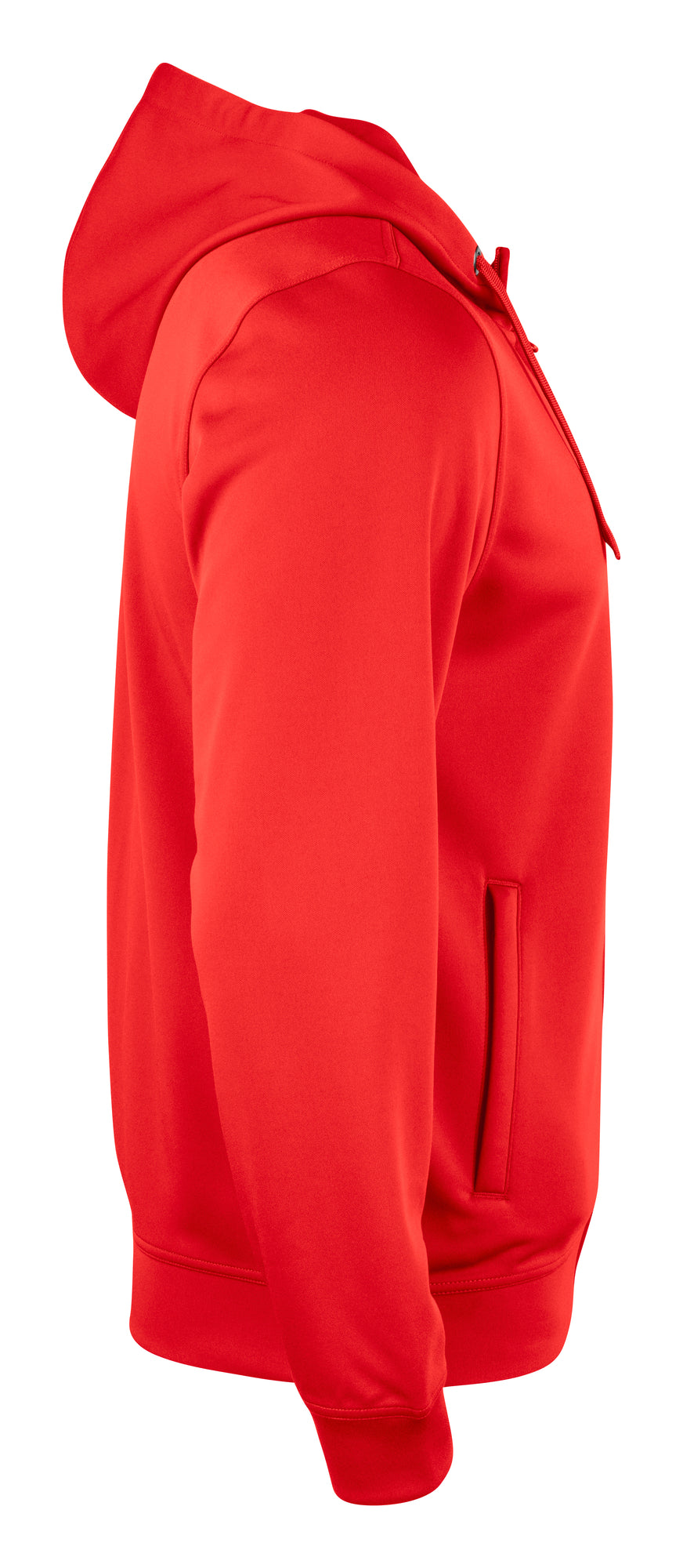 Clique Basic Active Hoody Full Zip – Rød – høyre side