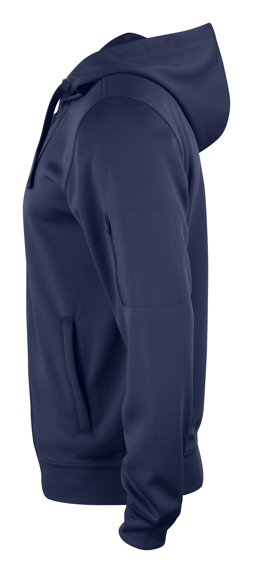 Clique Basic Active Hoody Full Zip – Mørk marineblå – venstre side