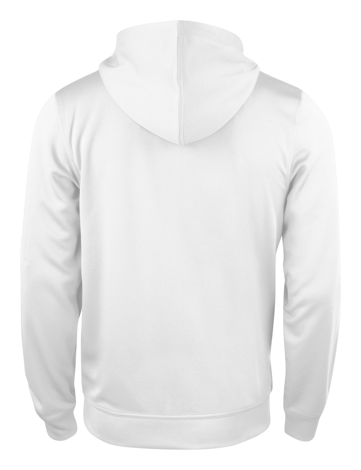 Clique Basic Active Hoody Full Zip – Hvit – bakside