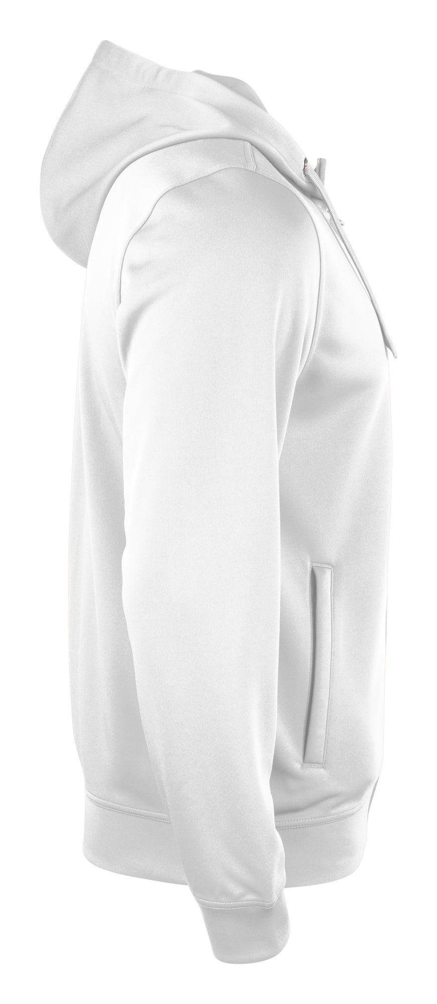 Clique Basic Active Hoody Full Zip – Hvit – høyre side