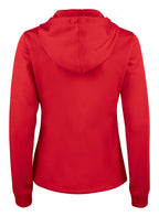 Clique Basic Active Hoody Full Zip – dame – Rød – bakside