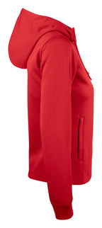 Clique Basic Active Hoody Full Zip – dame – Rød – høyre side