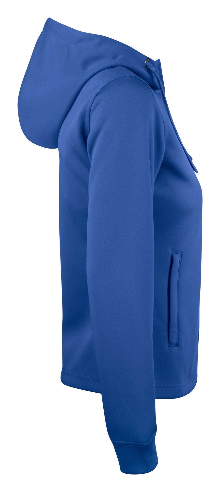Clique Basic Active Hoody Full Zip – dame – Kongeblå – høyre side