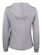 Clique Basic Active Hoody Full Zip – dame – Gråmelert – bakside