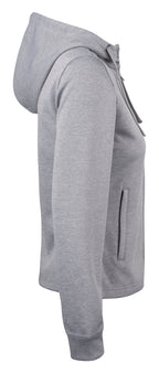 Clique Basic Active Hoody Full Zip – dame – Gråmelert – høyre side