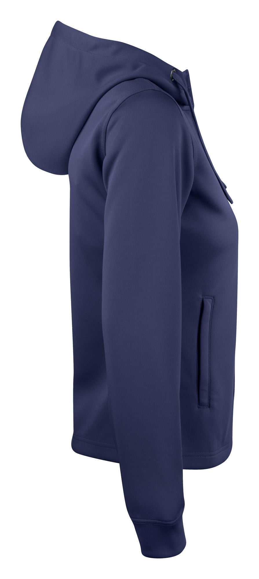Clique Basic Active Hoody Full Zip – dame – Mørk marineblå – høyre side