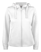 Clique Basic Active Hoody Full Zip – dame – Hvit – forside