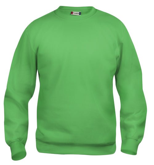 Clique Basic Roundneck – junior – Eplegrønn – forside