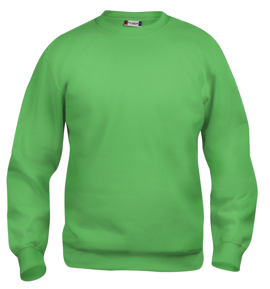 Clique Basic Roundneck – junior – Eplegrønn – forside