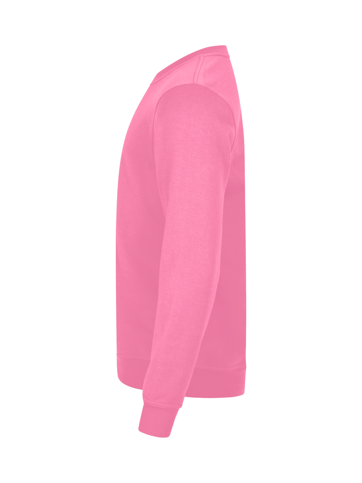 Clique Basic Roundneck – Sterk rosa – venstre side